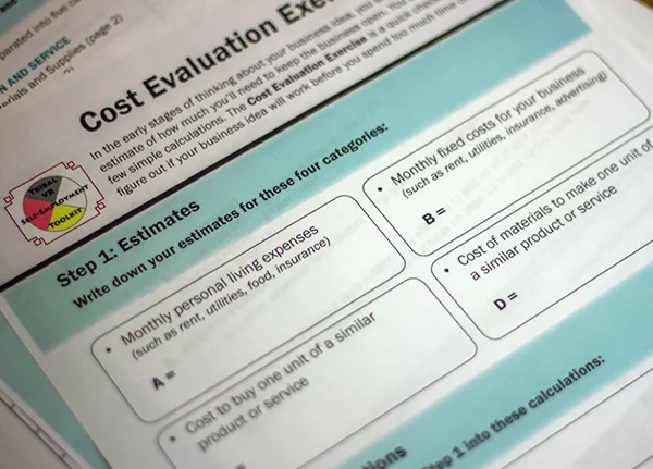 Printed Cost Evaluation Exercise