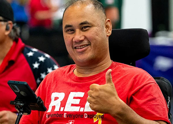 Man giving a thumbs up