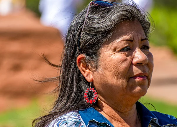 Woman looking into the distance