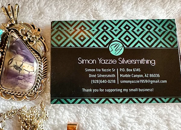 Stack of Business cards for a silversmith
