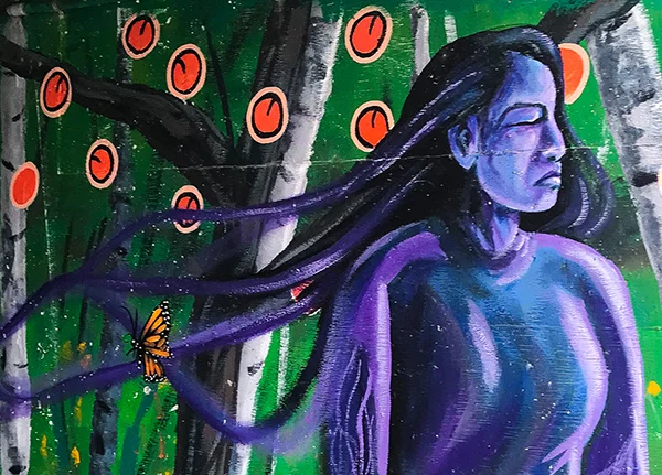 Painting of an American Indian woman