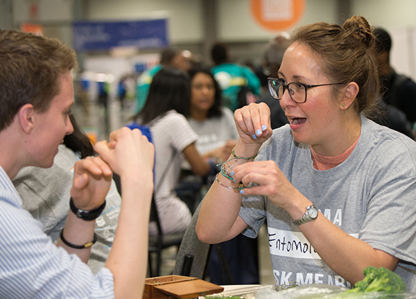 Two people having a conversation