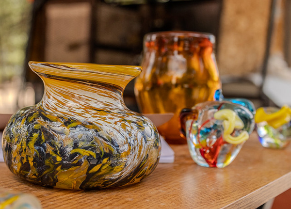 Blown glass jars