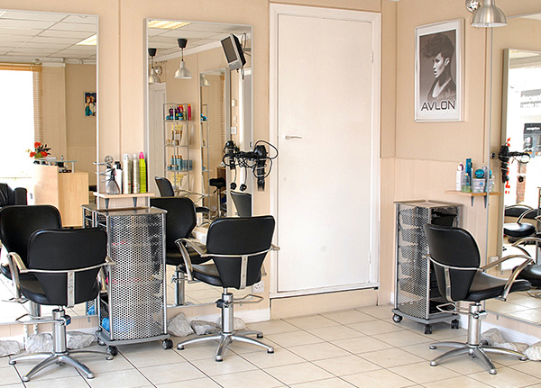 Inside of a hair salon